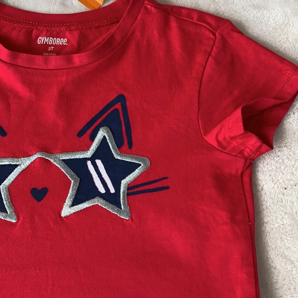 NWT Gymboree White Patriotic Top 3T T-shirt Stars